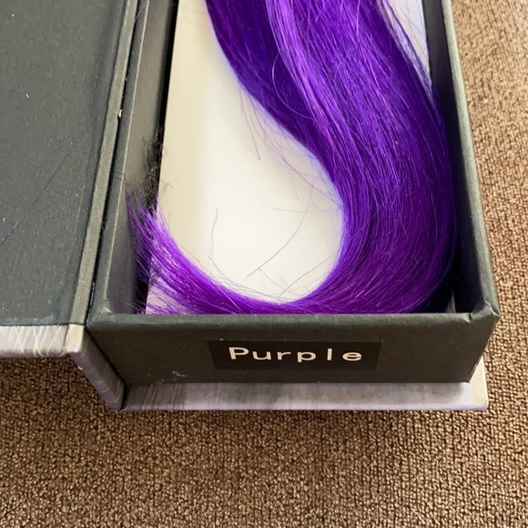 PURPLE Beyond the beauty 100% human hair clip extensions - Picture 8 of 11